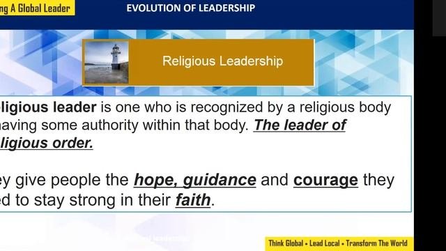Global Leadership Masterclass Lesson 7 Evolution of Leadership