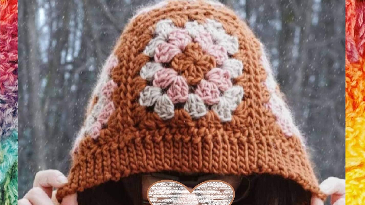 КАПОР - "бабушкин квадрат" - ETSY, вязание крючком.
