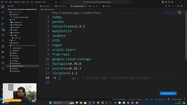 Day 2 - Project Setup & Utility Modules | NLP End to End Project | iNeuron