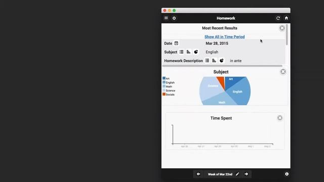 Kaizen Surveys - Homework Tracking Example