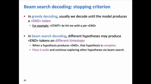 Stanford CS224N  NLP with Deep Learning   Winter 2019   Lecture 8 – Translation, Seq2Seq, Attention