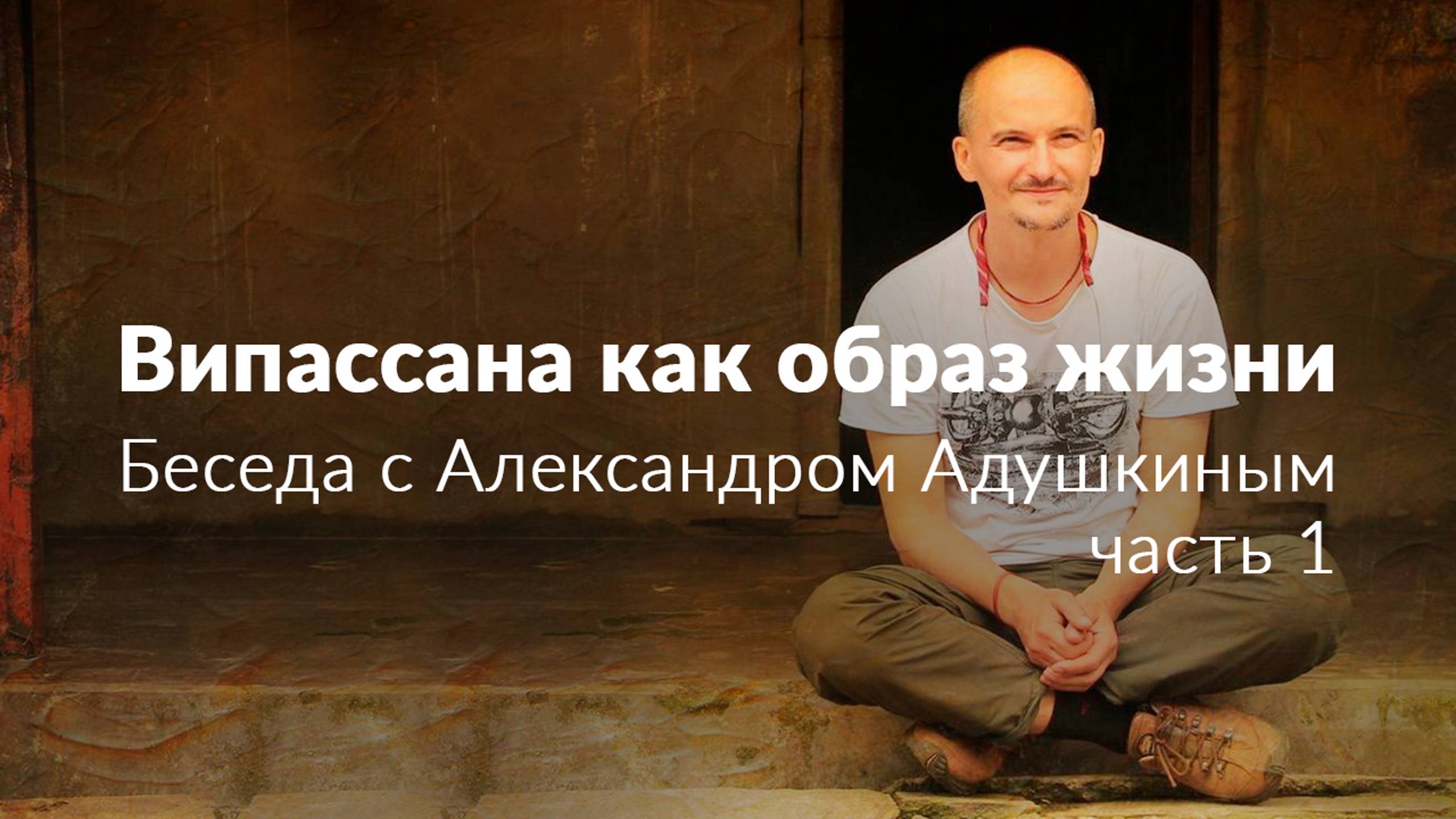 Випассана как образ жизни. Беседа с Александром Адушкиным. Часть 1