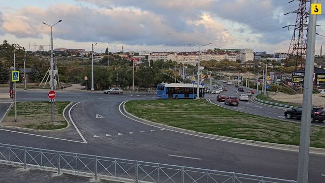 Развязка Вакуленчука–ПОР–Фиолентовское ш. Движение вечером в будний день