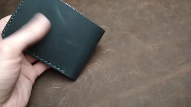 Классический портмоне  из кожи "pull up" на 3 отделения