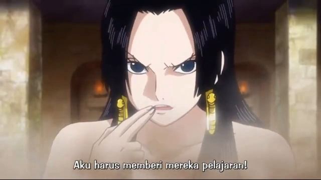Momen Luffy melindungi Hancock menutupi tattonya (episode special)