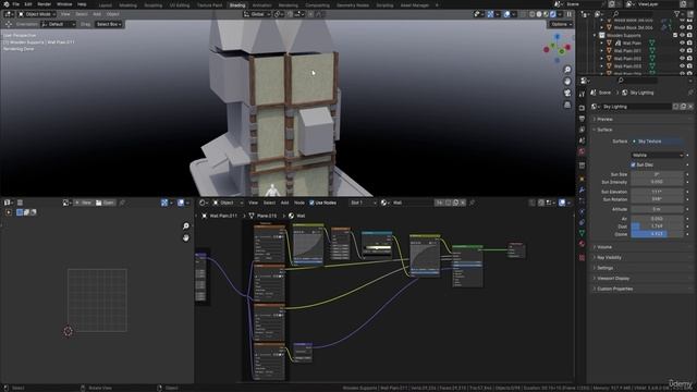 Lesson 18 - Incorporating Brick Variations in Blender Tavern Models