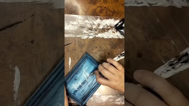 Морской пейзаж акрилом. процесс создания