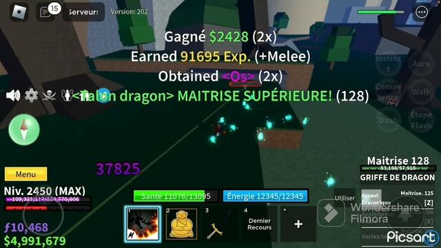On découvre de style de combats de SABO EN V2