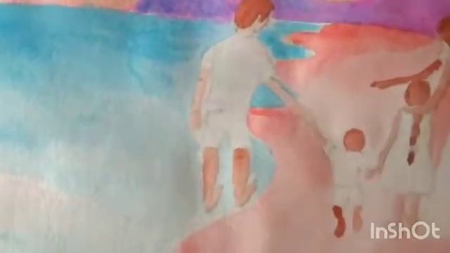 Выполнение рисунка "Навстречу морю.."