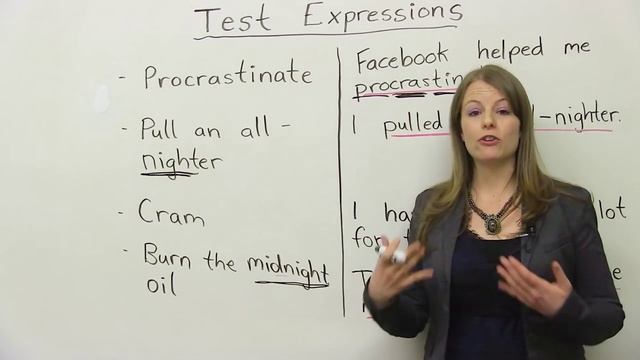 Learn English_ 8 TEST & EXAM Expressions