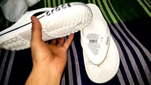 UNISEX WHITE SOLID BAYABAND THONG FLIP-FLOPS || #CROCS