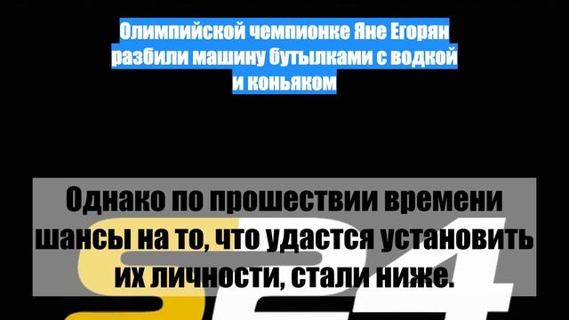 Олимпийской чемпионке Яне Егорян разбили машину бутылками с водкой и коньяком