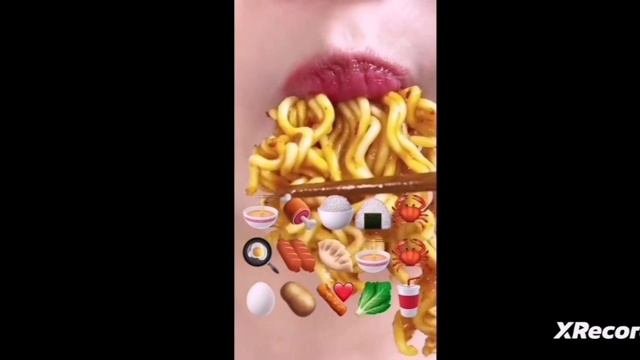 Еда по эмодзи и страшилка (идея не моя)