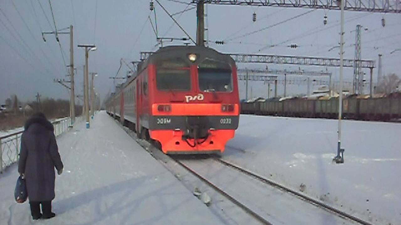 Электропоезд ЭД9М-0232. Покатушки от Алтайской до 226км+прибытие.