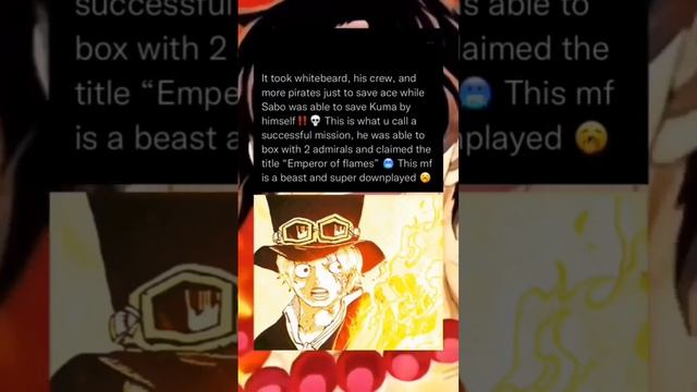 SABO #onepiece #anime #sabo #ace #luffy #whitebeard #admiral #yonko #devilfruit #onepieceanime