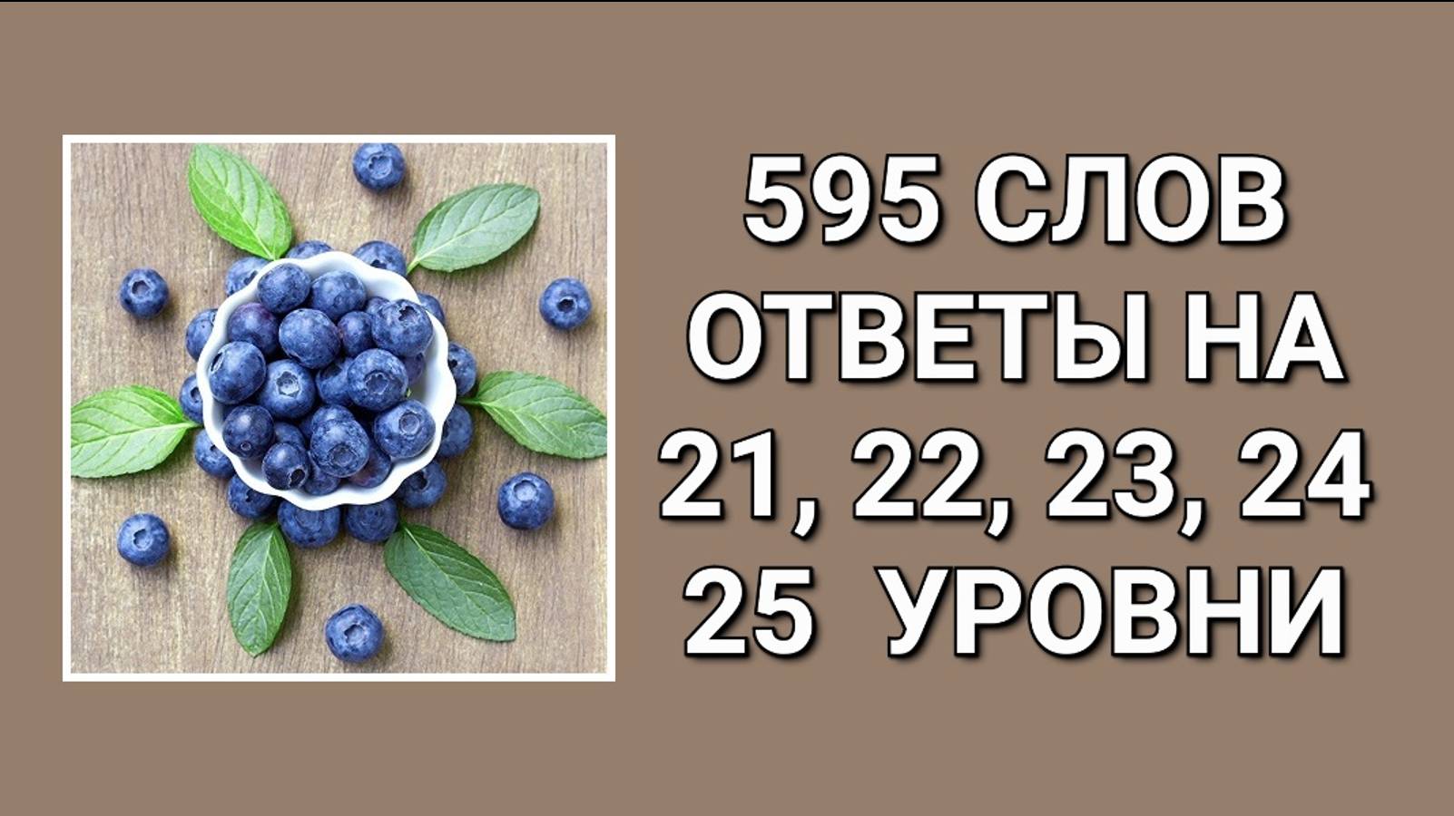 Словесная игра 595 слов ответы на 21, 22, 23, 24, 25 уровни