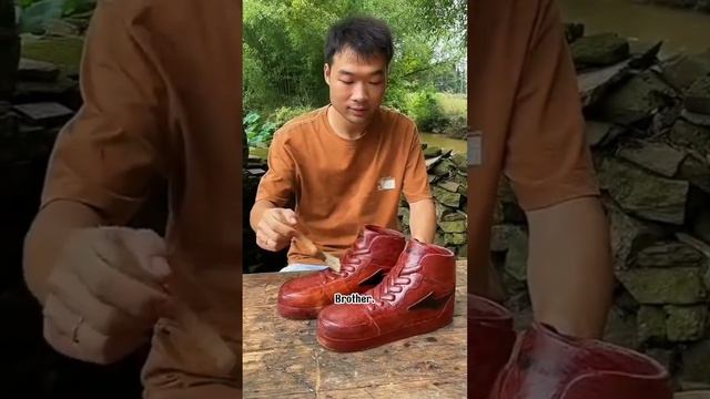 DIY wooden shoes #diy #handmade #shoes