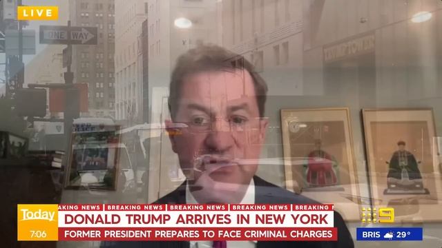 Trump lands in NYC ahead of arraignment, RBA to hand down rate decision today | 9 News Australia