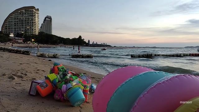 просто немного заката ч.14 берег. пляж вонгомат หาดวงศ์อตย์ wong amat beach