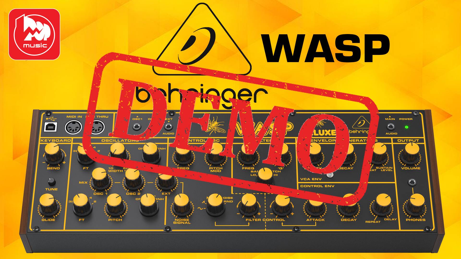 Синтезатор BEHRINGER WASP DELUXE - демонстрация звучания