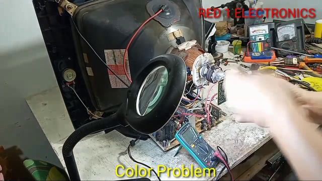 Tosunra CRT TV Pink Color | Color Problem With Retrace | RED 1 ELECTRONICS