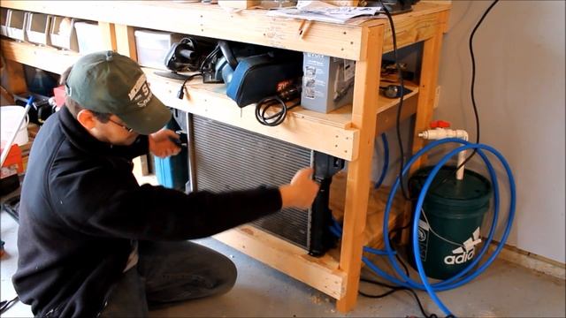 Outdoor Wood Burning Garage Heater - Heat Your Garage For Free Using a Car Radiator!