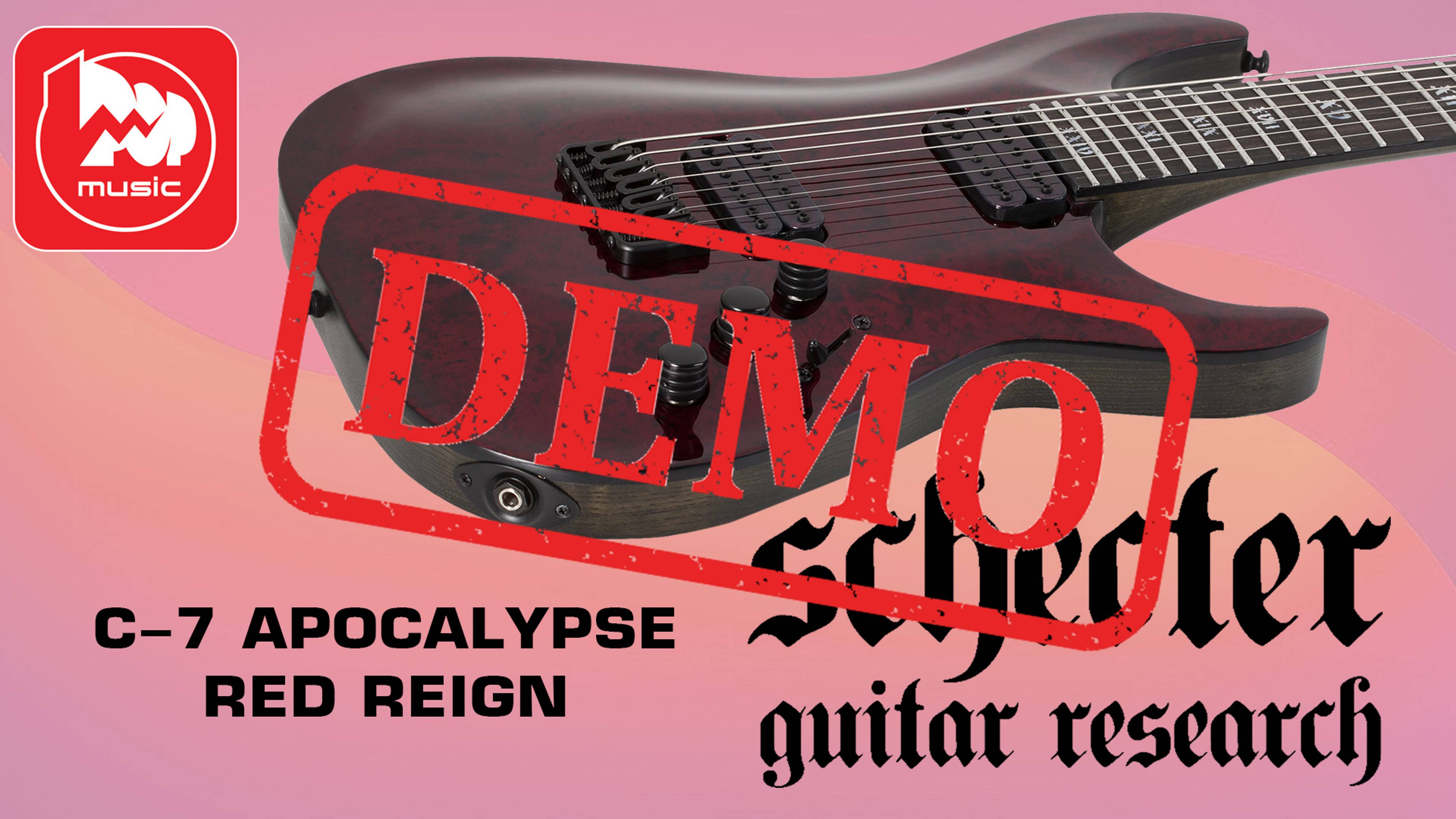 Электрогитара SCHECTER C-7 APOCALYPSE RED REIGN - демонстрация звучания