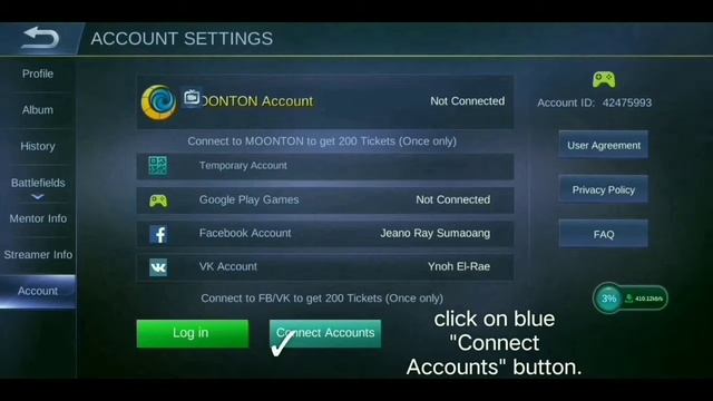 Mobile Legends: How to link/unlink Social Media account