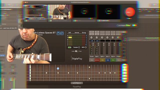 Guitar and midi sounds simultaneously