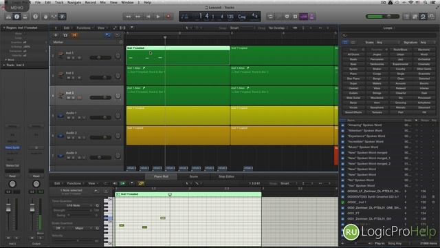 Экспресс курс Logic Pro X. Урок 6 — Работа с Аранжировкой [Logic Pro Help]