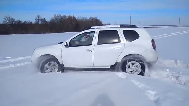 Дастер в глубоком снегу(2)