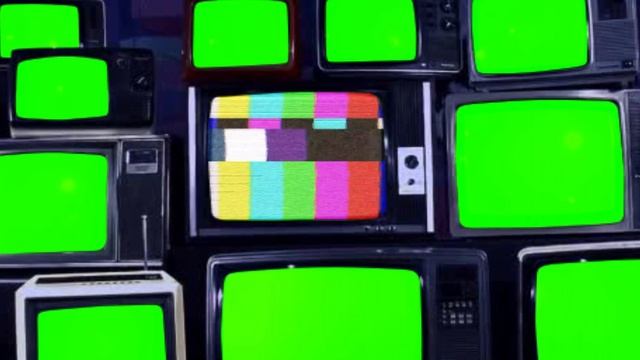 No signal multiple tv Green screen Free footage