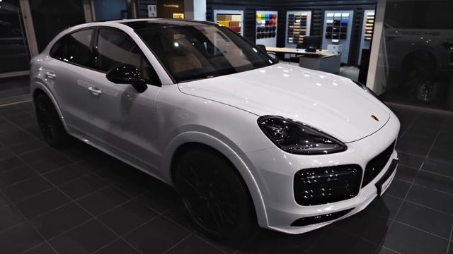 Новый мощный Porsche Cayenne GTS Coupe в классическом белом цвете