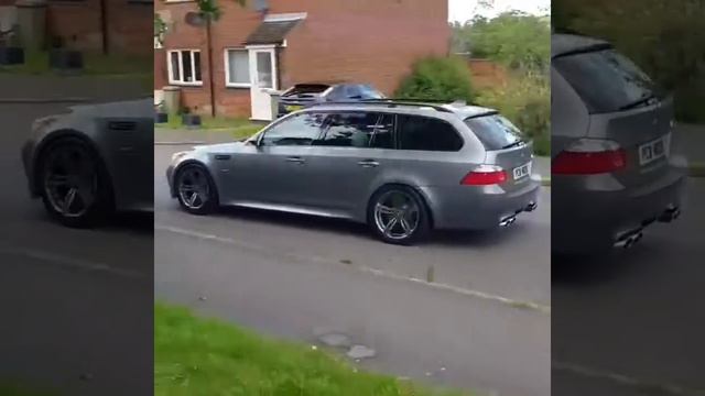 BMW E61 M5 modified exhaust