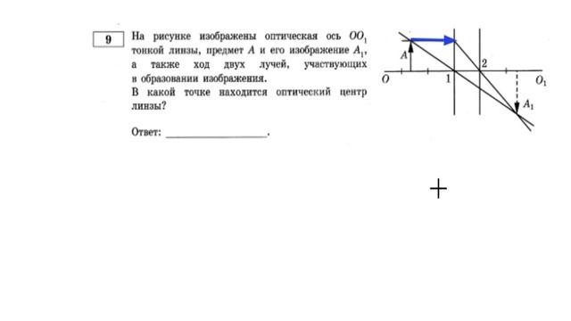 построение в линзе - задача ОГЭ по физике