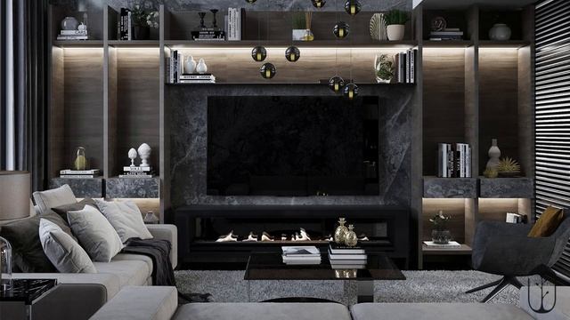 40 Stylish Living Rooms with TV set  Interior Design Concepts