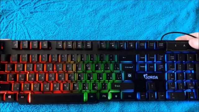 Обзор на Игровую клавиатуру Defender с подсветкой RGB (Full-size)