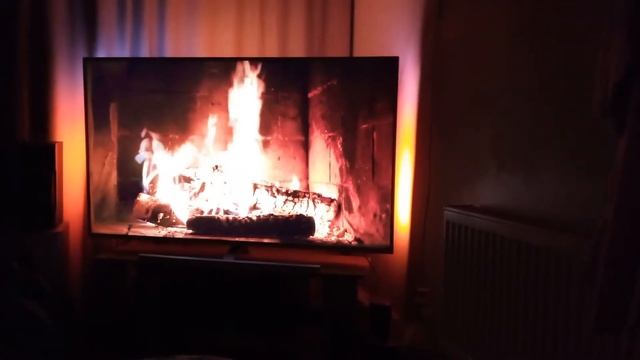 Burning logs on Philips Ambilight