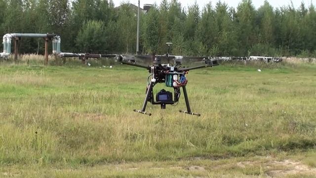 Гесакоптер DJI S 800 первый тест полет