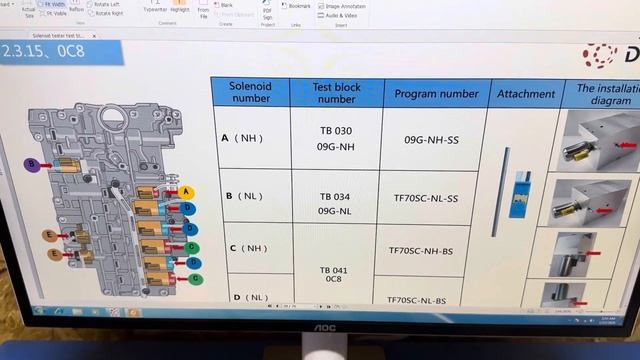 Проверка соленоидов гидроблока АКПП 0С8 TR-80SD Touareg Audi на стенде hydrotest