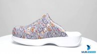 Gri Ayıcık Desenli Klasik Sabo Terlik Gray Teddy Bear Patterned Classic Sabo Slippers