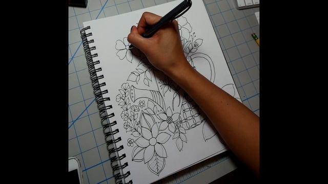 x2 speed doodling  - flowers in watercan