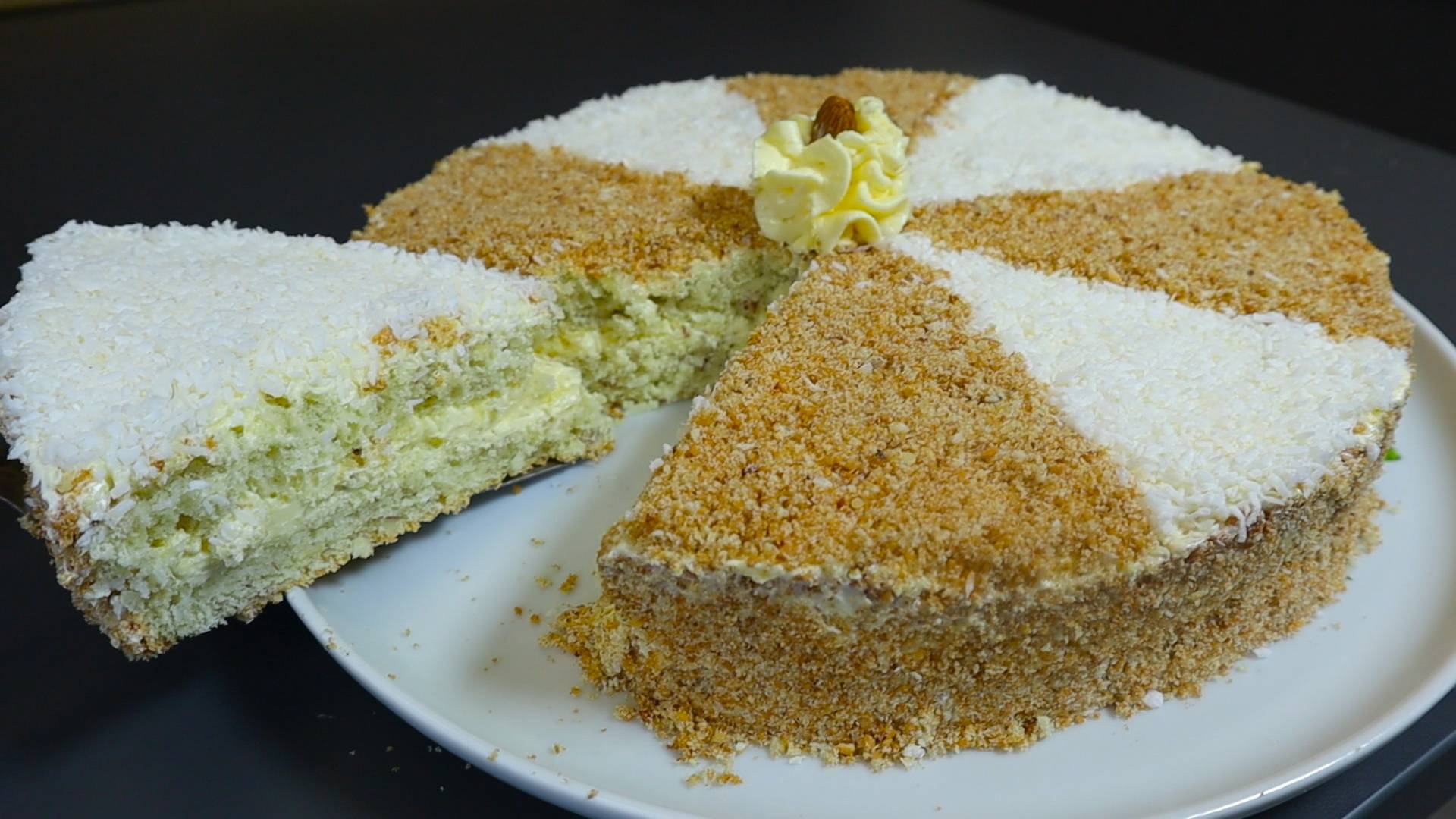 Домашний кокосовый торт за 20 минут! Рецепт вкуснейшего десерта к чаю.