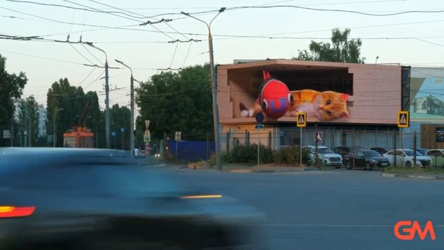 Реклама на медиафасаде в Нижнем Новгороде, Сормовский р-н., Московское шоссе, 4г