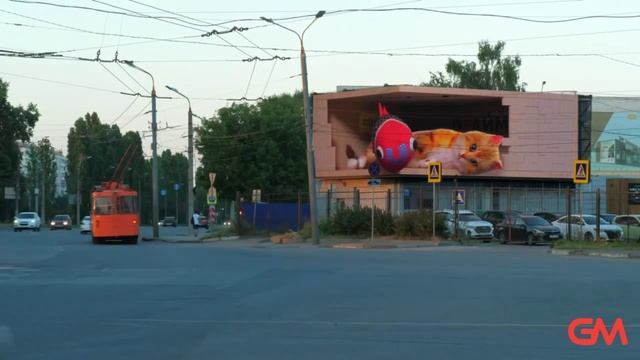 Реклама на медиафасаде в Нижнем Новгороде, Сормовский р-н., Московское шоссе, 4г