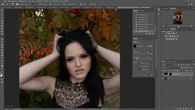 КАК СДЕЛАТЬ ЧЕРНЫЕ ГЛАЗА В ФОТОШОП