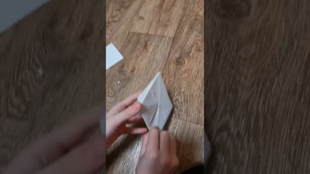 Делаем оригами пороходик!!!