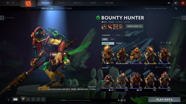 #Dota2 BountyHunter Set Deep Wanderer