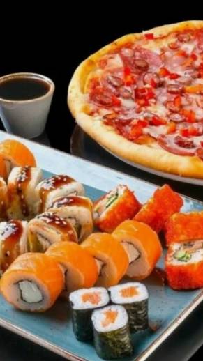 Мукбанг | Запечённые роллы🍣 | Пицца🍕с креветками и лососем | Пицца "Жульен"