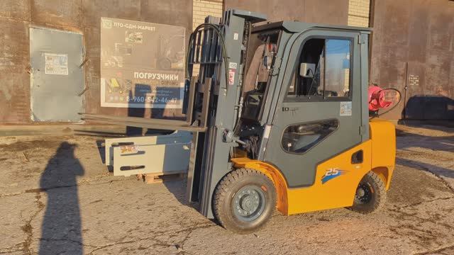 Aurora CPQD25-RCK2 (Heli) Nissan K21 2,5 т 4,8 м, кабина, 2 доп. гидролинии